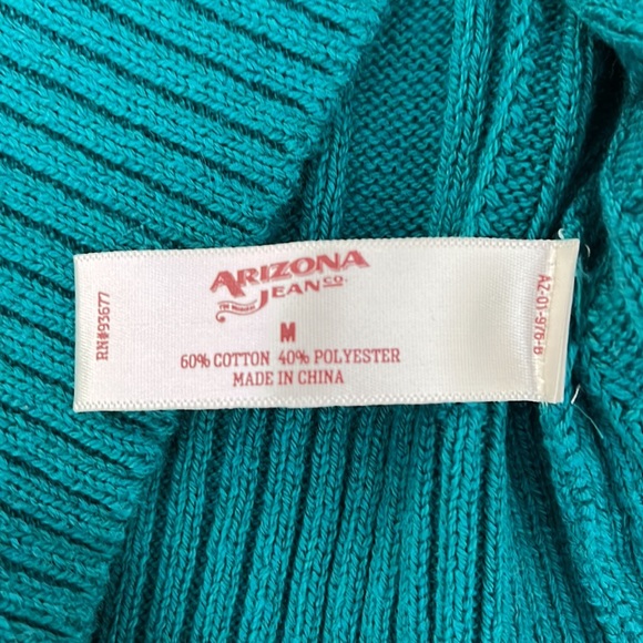 EUC Arizona size M teal sweater - Picture 6 of 7
